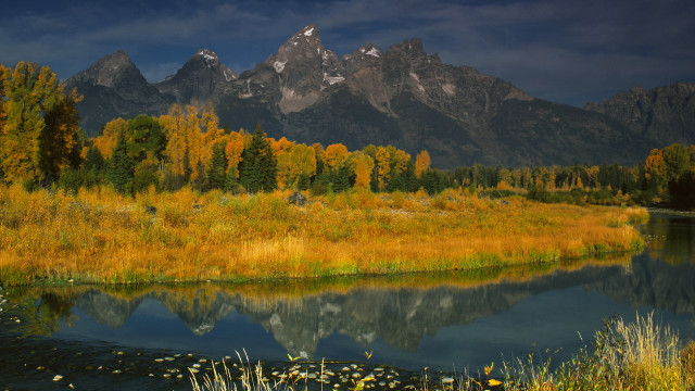 Mountain lake forest autumn sunset #5 free wallpaper - medium preview image