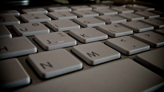 Keyboard closeup blurry letters computer free wallpaper - medium preview image