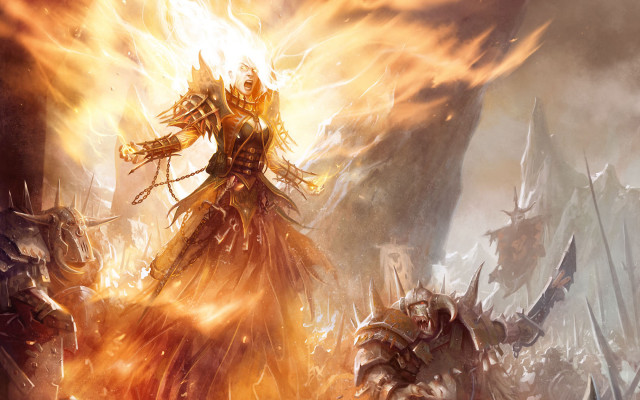 Fire armor battle embers flame free wallpaper - medium preview image
