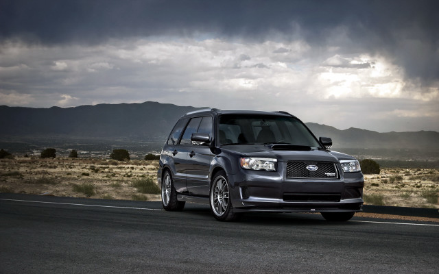 Black suv mountains clouds road free wallpaper - medium preview image
