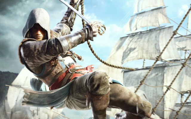 Man ship sword dog armor free wallpaper - medium preview image
