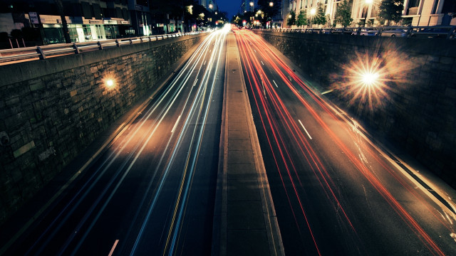 City lights night longexposure bridge free wallpaper - medium preview image