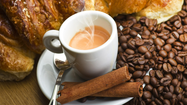 Coffee cinnamon plate spoon table free wallpaper - medium preview image