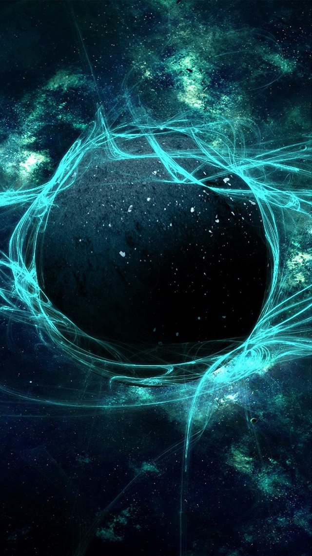 Black hole blue green swirl free wallpaper - medium preview image