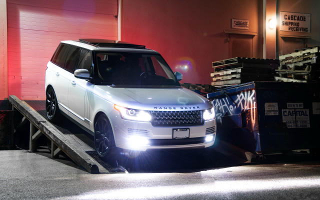 White range rover loaded truck free wallpaper - medium preview image