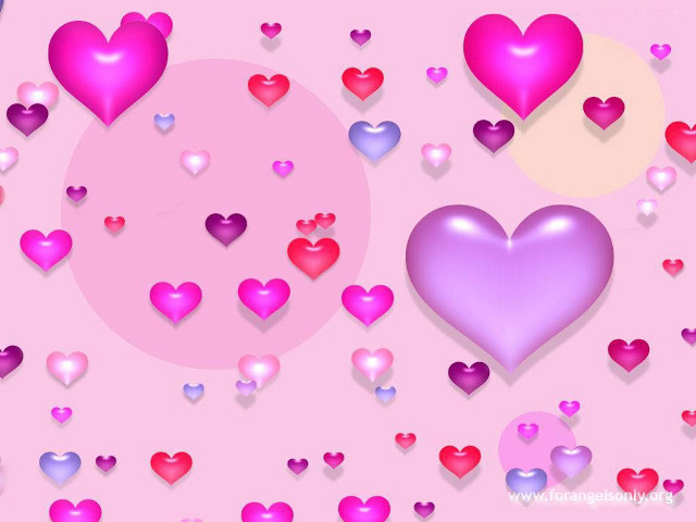 Pink background hearts circle of free wallpaper - medium preview image