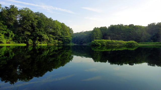 Hudson lake forest sky mountains free wallpaper - medium preview image