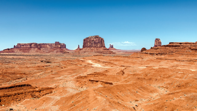 Desert mountains ocean sky clouds free wallpaper - medium preview image