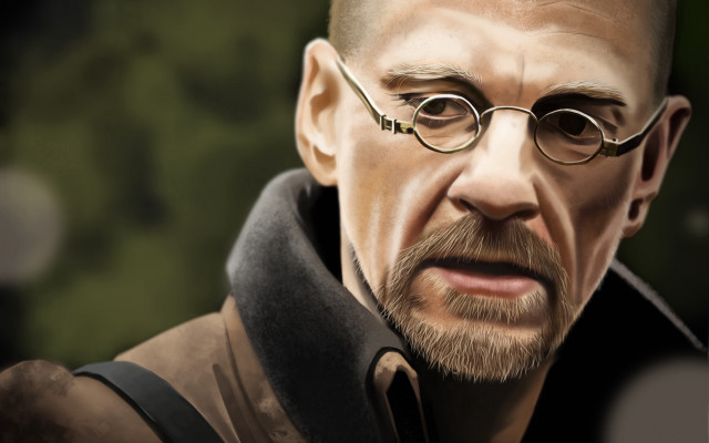 Serious old man glasses beard free wallpaper - medium preview image