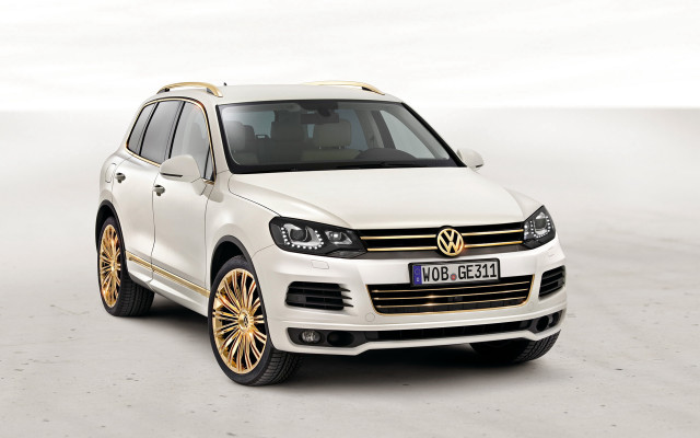White volkswagen suv gold rims free wallpaper - medium preview image