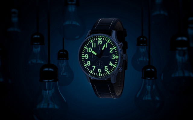 Watch green glow dark room free wallpaper - medium preview image