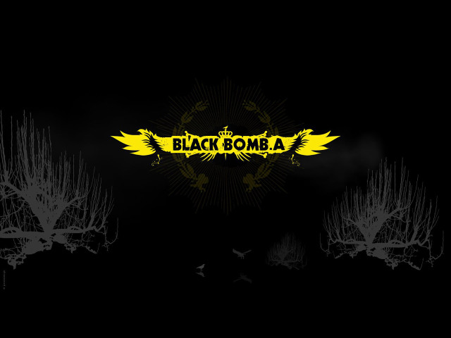 Black yellow logo trees background free wallpaper - medium preview image