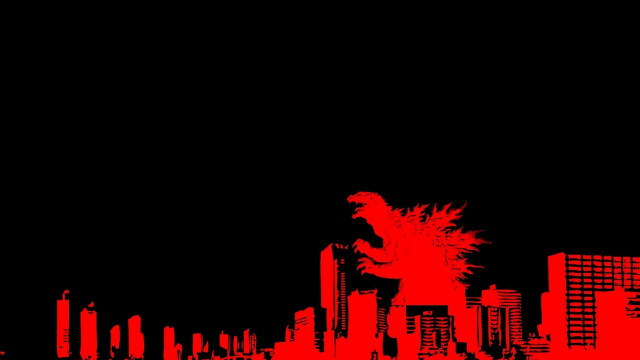 Godzilla cityscape redgodzilla wings hat free wallpaper - medium preview image