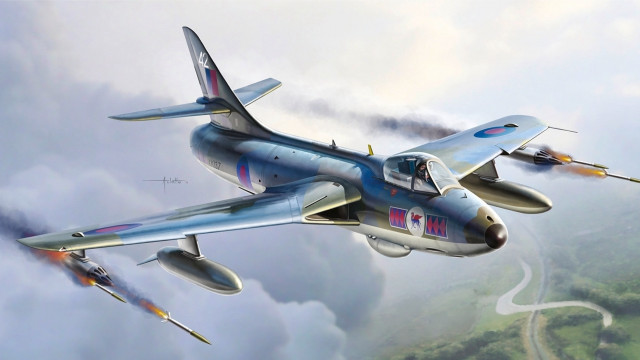 Blue white jet clouds road free wallpaper - medium preview image