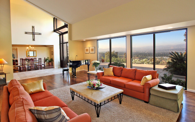 Living room couch piano window free wallpaper - medium preview image