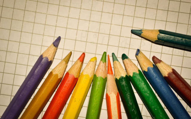 Colored pencils tile wall honeycomb free wallpaper - medium preview image