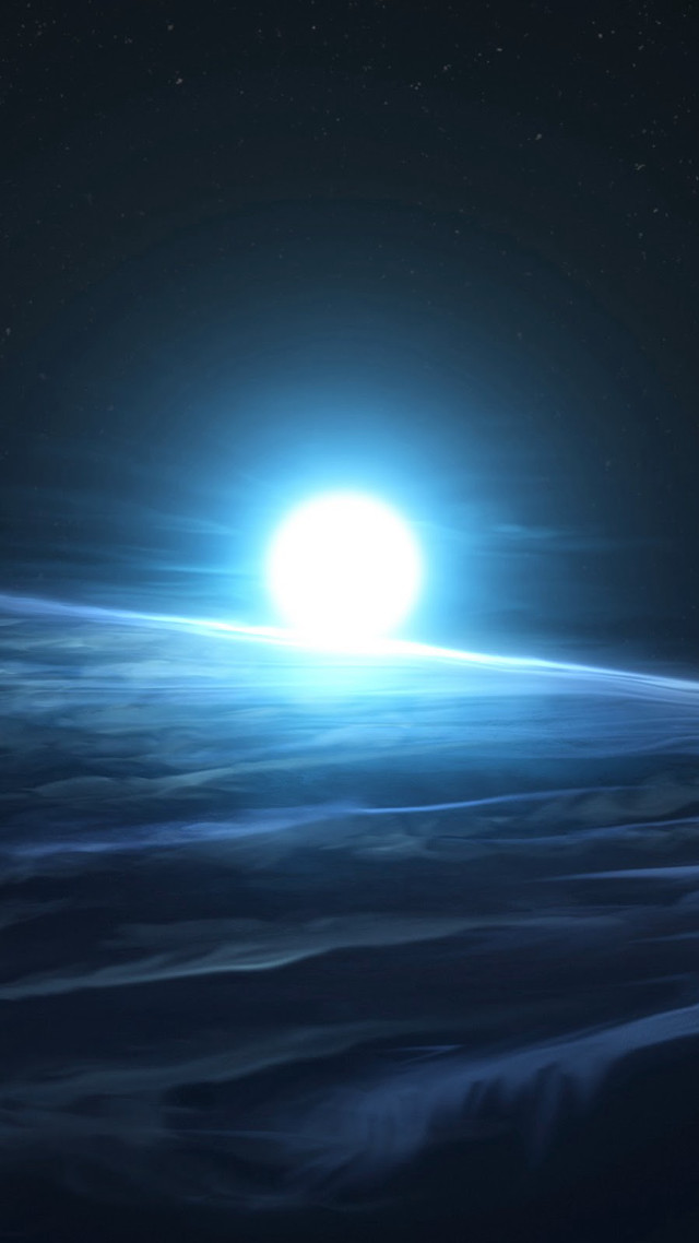 Bright sun above clouds distant free wallpaper - medium preview image