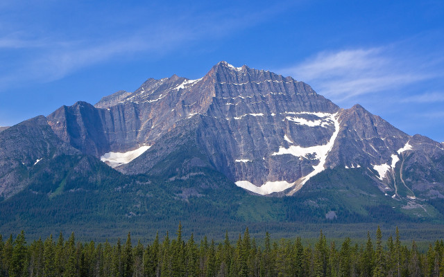 Mountain snow trees blue sky #2 free wallpaper - medium preview image