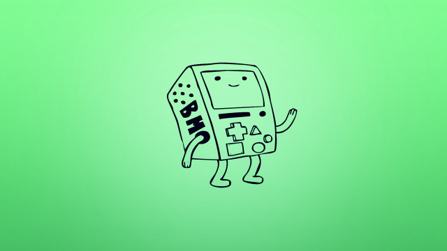 Cartoon girl keyboard green emo free wallpaper - medium preview image