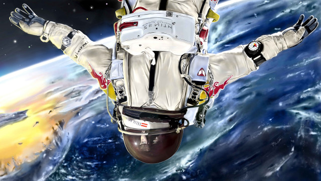 Astronaut earth space shuttle horizon free wallpaper - medium preview image