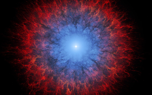 Blue red eyeball nebula moon free wallpaper - medium preview image