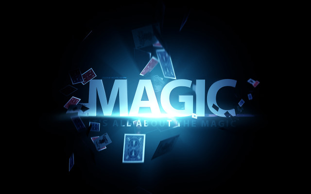 Magic dark background blue light free wallpaper - medium preview image