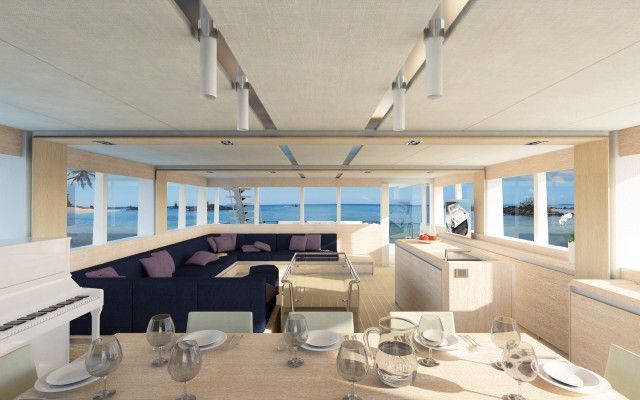 Dining room piano couch ocean free wallpaper - medium preview image