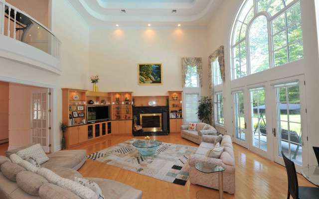 Large living room fireplace open free wallpaper - medium preview image