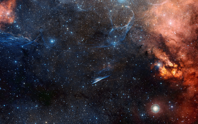 Large star cluster bright orange free wallpaper - medium preview image