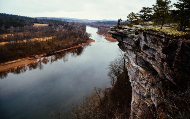 Lush river forest cliff zenith free wallpaper - medium preview image