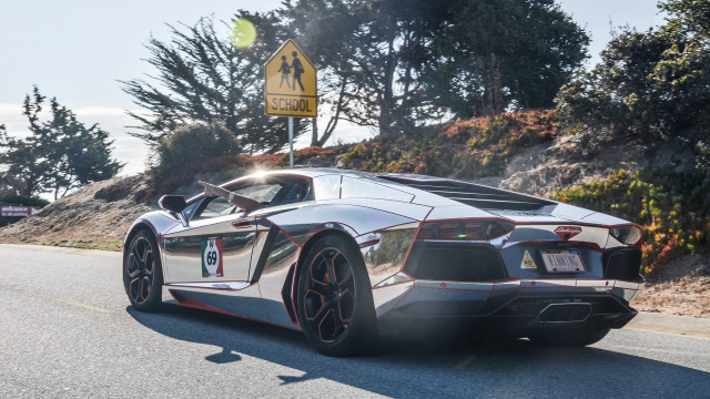 Silver sports car forest no free wallpaper - medium preview image