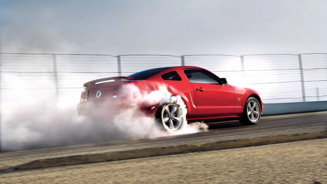 Red car smoke tires military free wallpaper - medium preview image