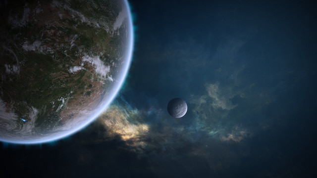 Space planet earth moon galaxy #2 free wallpaper - medium preview image