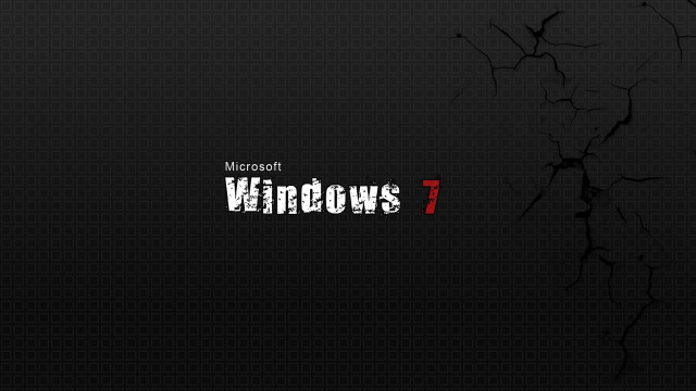 Cracked window windows 7 black free wallpaper - medium preview image