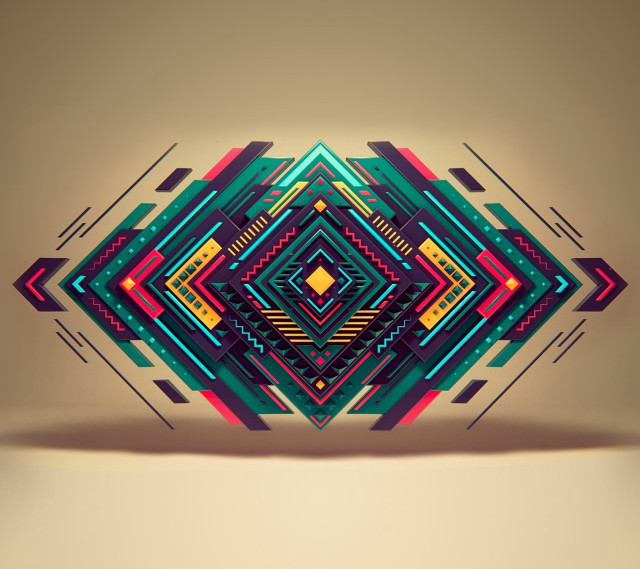 Colorful abstract geometric pattern design free wallpaper - medium preview image