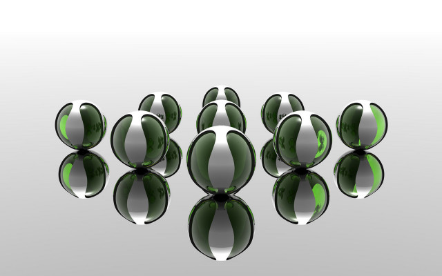 Green balls reflection abstract plant free wallpaper - medium preview image