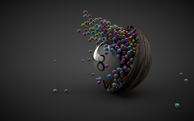 Balls scissors bubble gradient 3d free wallpaper - medium preview image