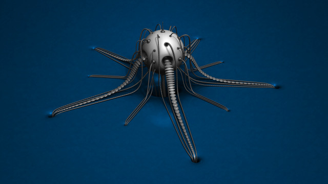 Metal neck legs spider shadow free wallpaper - medium preview image