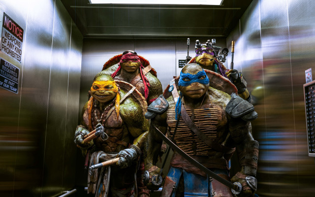Teenage mutant ninjas elevator weapons free wallpaper - medium preview image