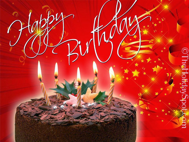 Birthday cake candles red background free wallpaper - medium preview image