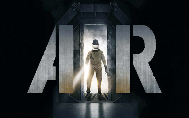 Man space suit doorway backlit free wallpaper - medium preview image