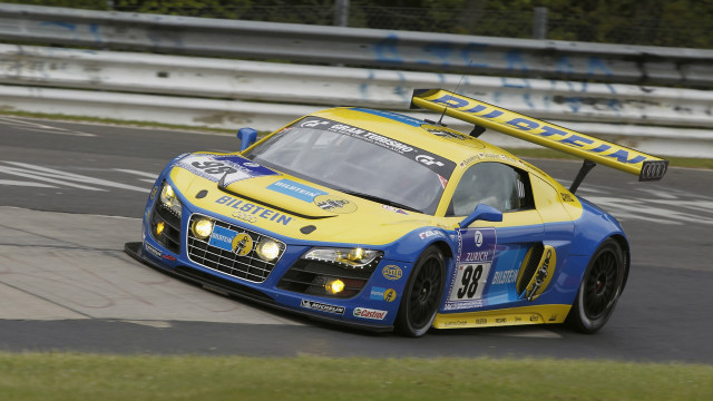Yellow blue race car track free wallpaper - medium preview image