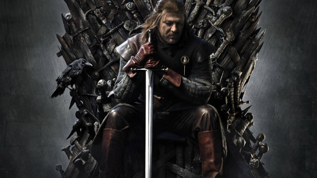Iron throne man sword bird free wallpaper - medium preview image