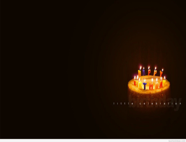 Birthday cake lit candles dark free wallpaper - medium preview image