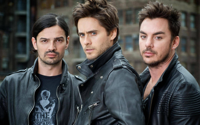 Leather jackets men building art free wallpaper - medium preview image