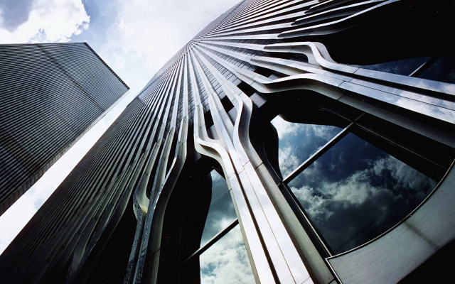Tall building sky clouds architecture free wallpaper - medium preview image