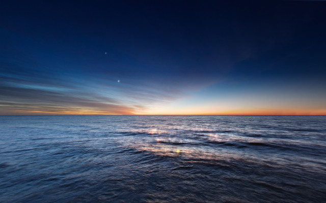Sunset ocean bright sky star free wallpaper - medium preview image
