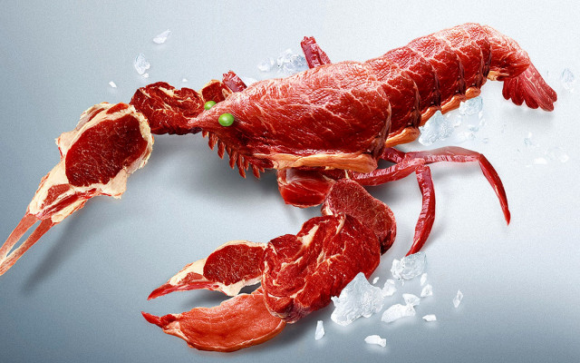 Lobster meat hyperrealism 3d render free wallpaper - medium preview image