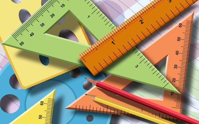 Colored rulers table precisionism golden free wallpaper - medium preview image