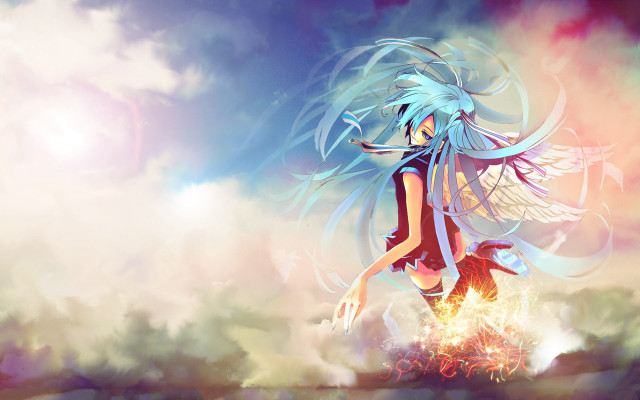 Girl red dress hill sky free wallpaper - medium preview image